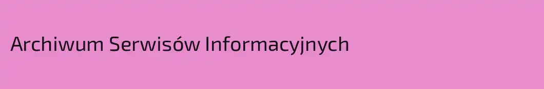 Archiwum Serwisów Informacyjnych